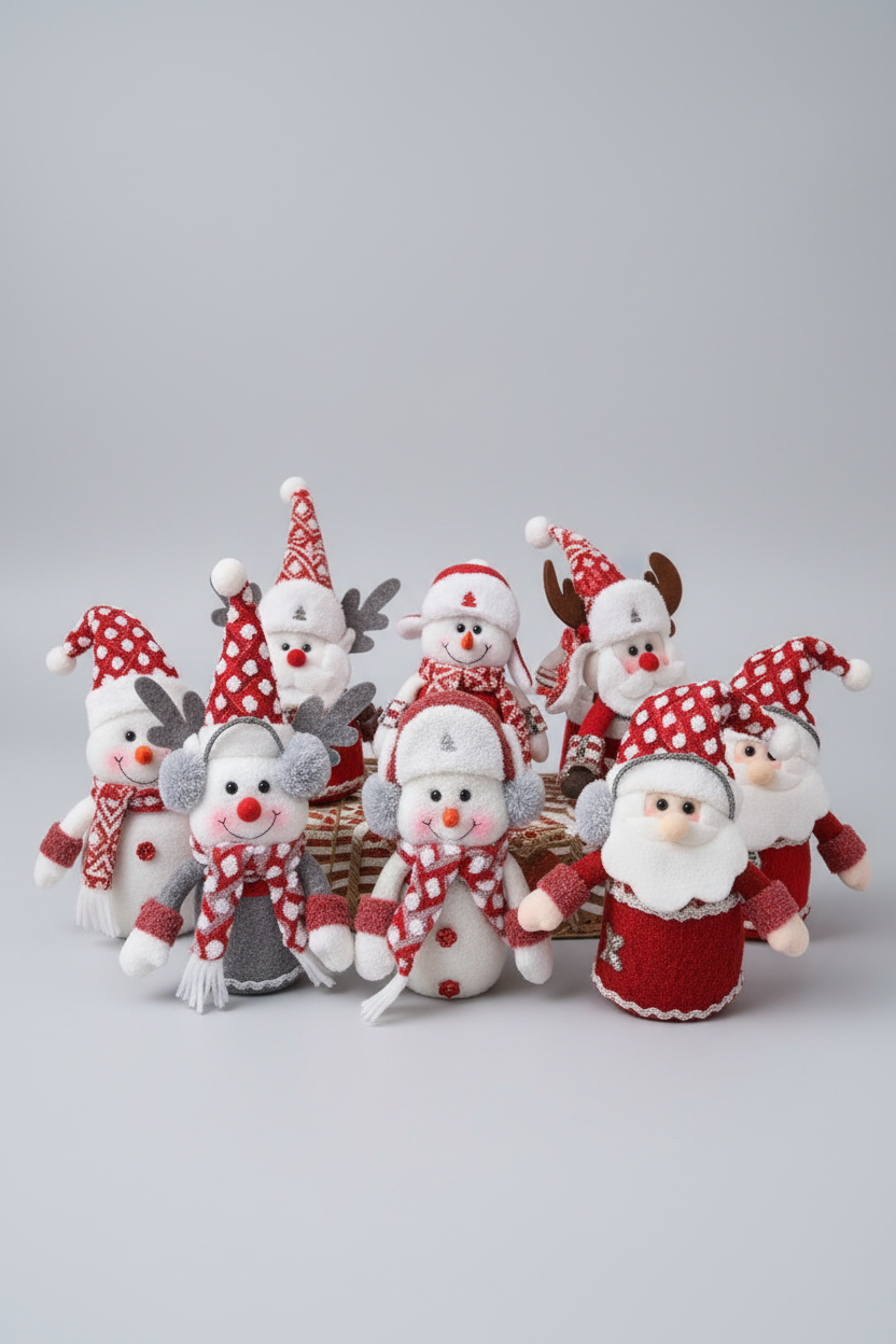 CHRISTMAS SOFT TOY GIFT BOX 6 STYLES 25 CM UKH-19-4-0825-15