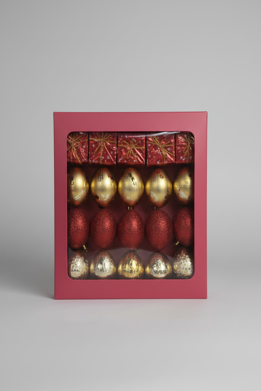 ASSORTED TREE DECORATION 6 CM GOLD UKH-23-7-0825-38