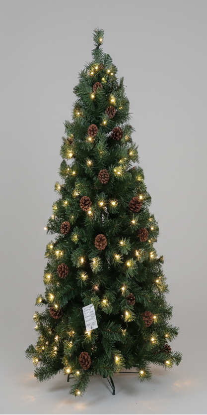 SNOW FROSTED WITH BIG CONES 4 FEET 300 TIPS UKH-44-11-0825-66