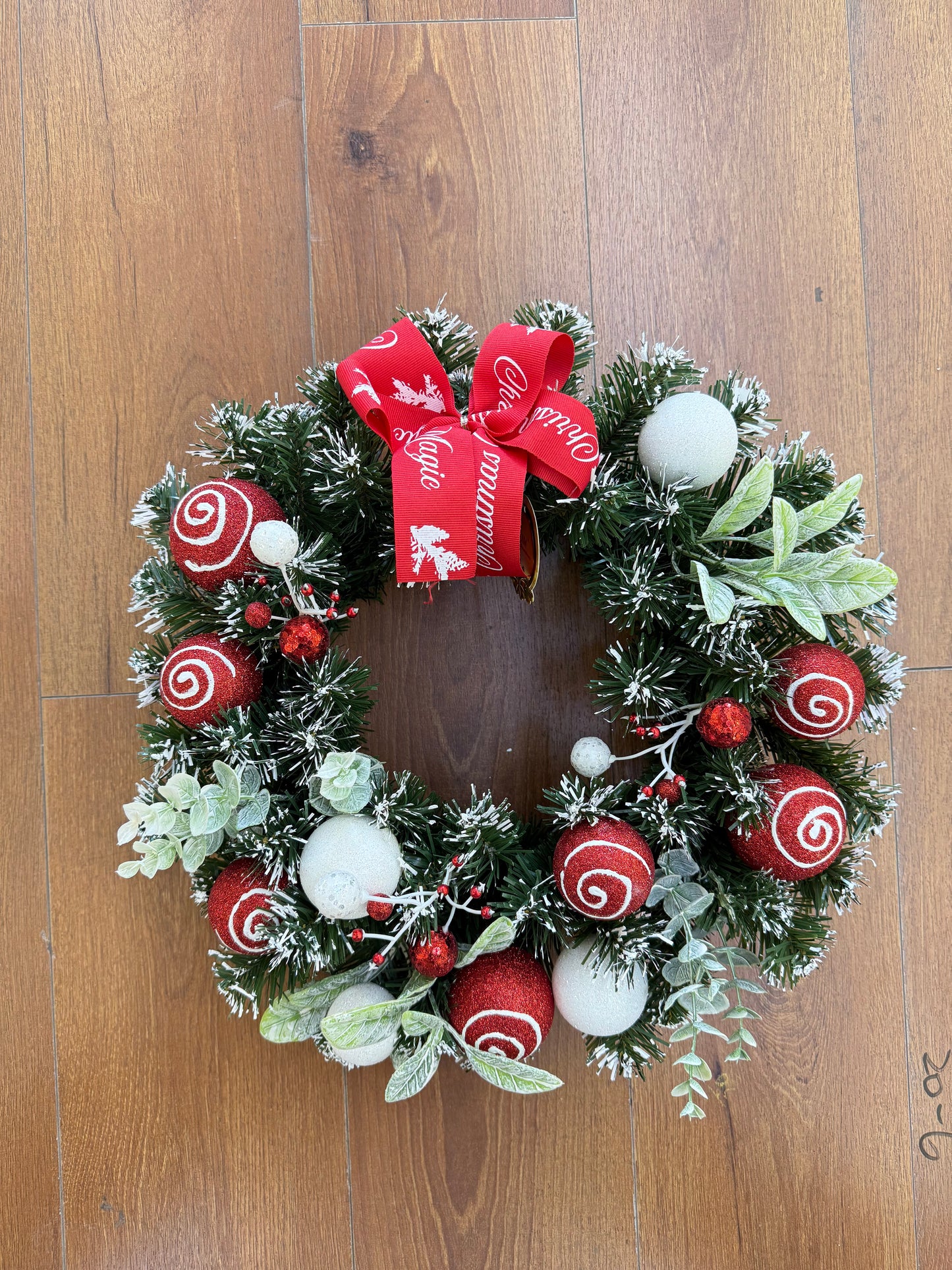 CHRISTMAS WREATH WITH BAUBLES DECORATIONS 40 CM UKH-20-6-0825-15