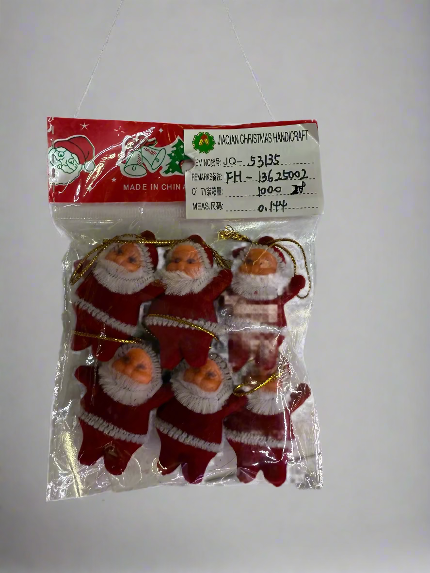 SANTA TREE DECORATION 6 PCS UKH-23-53-0825-52
