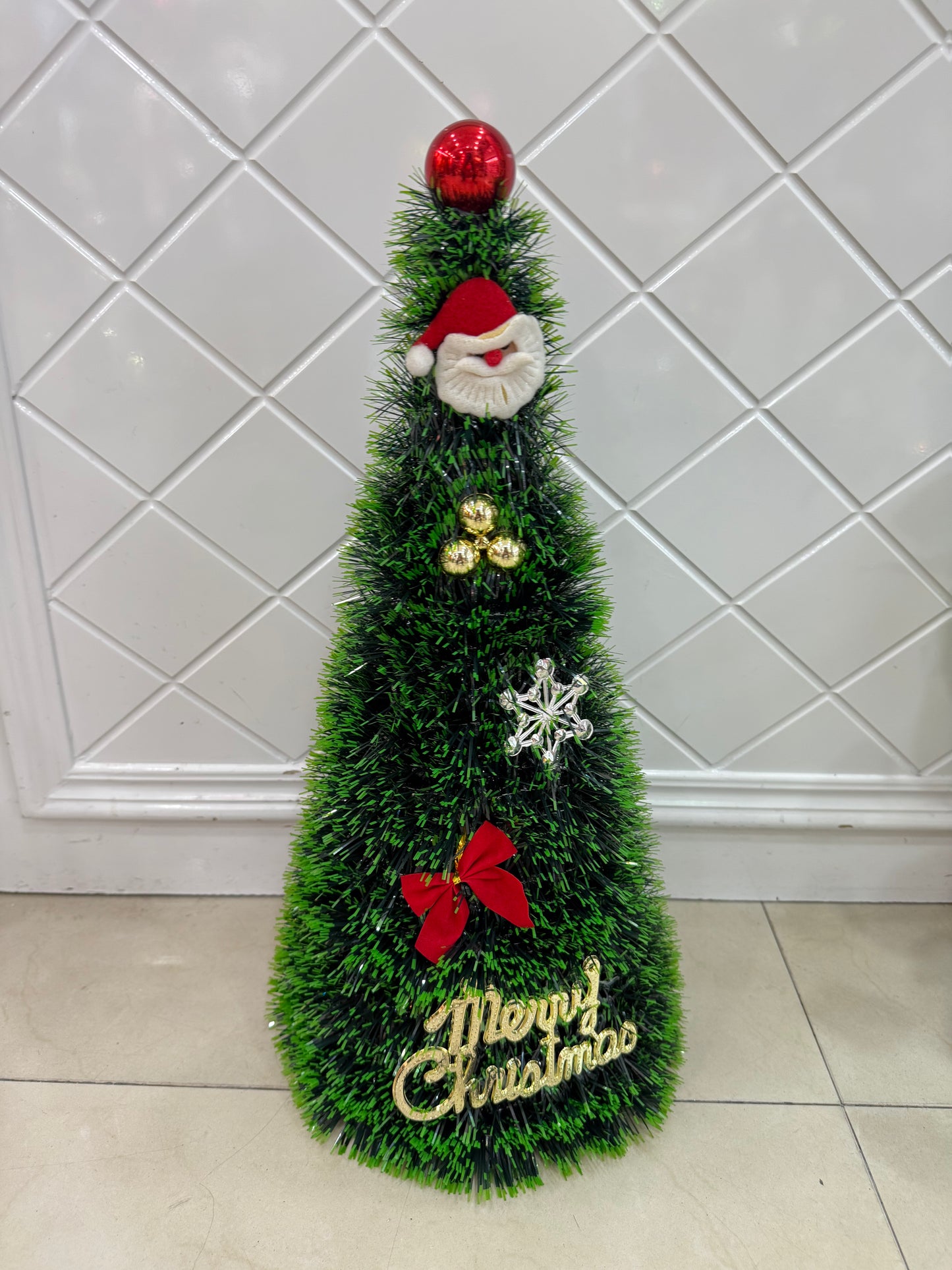 CHRISTMAS CONE TREE 2 FEET WITH DECOR UKH-24-4
