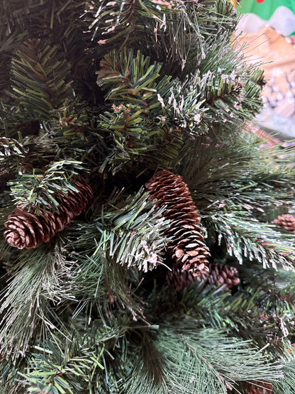 SNOW TIPS WITH CONES BUSH TREE 5 FEET UKH-45-1