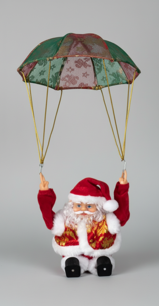 MUSICAL PARACHUTE SANTA TOY UKH-26-5-0825-98