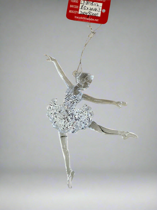 ANGEL SILVER GLITTER TREE DECOR 3 COLORS UKH-5-7-0825-89