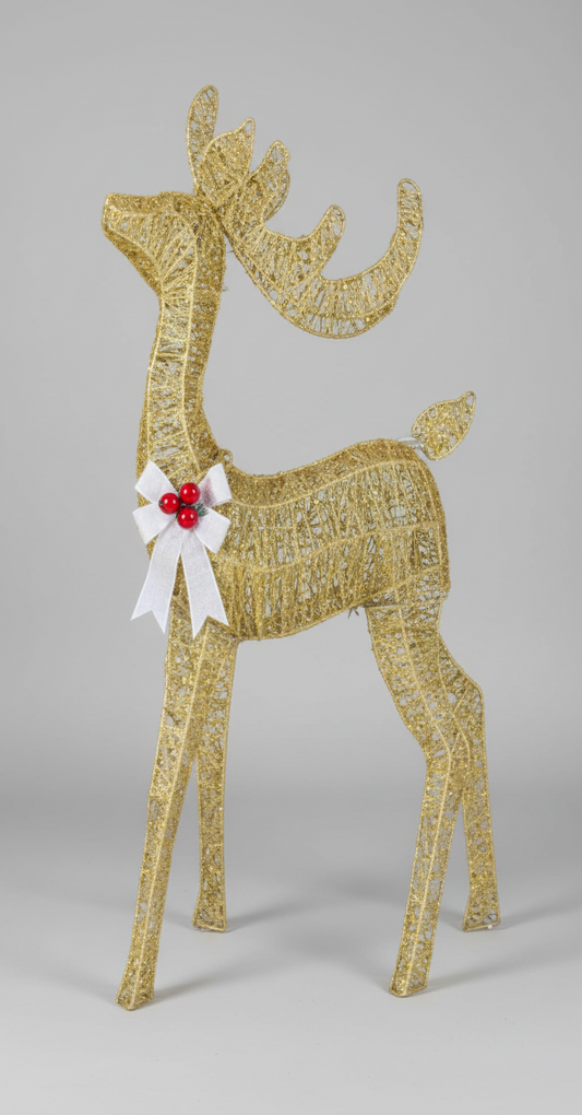 METAL REINDEER W LIGHT 100CM UKH-30-1-0825-73