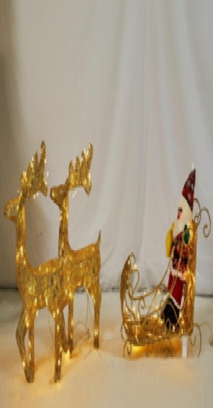 METAL REINDEER W LIGHT 50CM UKH-30-4-0825-37