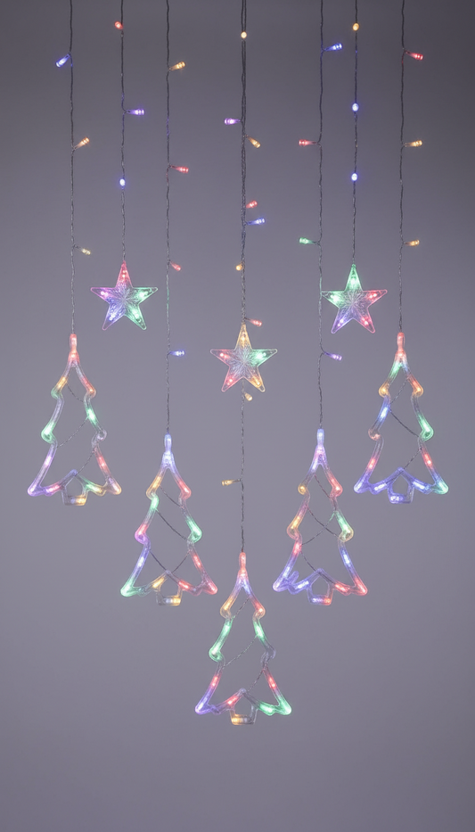 12 Christmas trees with five stars - Warm ukh-46-7