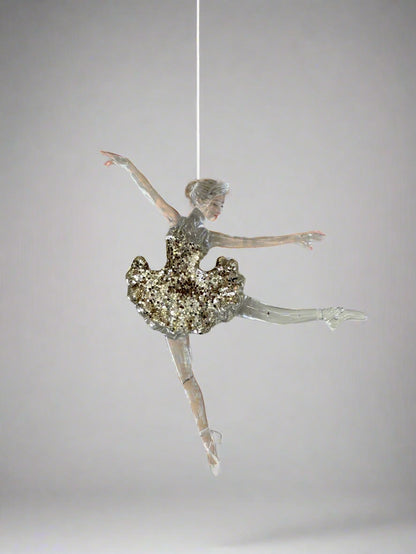 ANGEL SILVER GLITTER TREE DECOR 3 COLORS UKH-5-7-0825-89