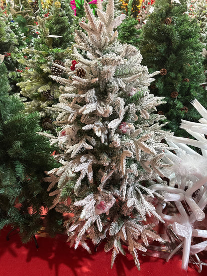 SNOW FROSTED WITH BIG CONES 4 FEET 320 TIPS UKH-44-23-0825-25