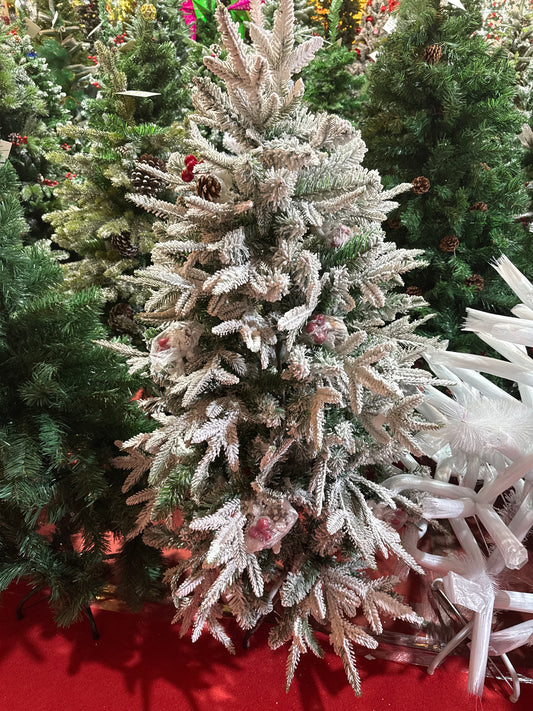 SNOW FROSTED WITH BIG CONES 4 FEET 320 TIPS UKH-44-23-0825-25