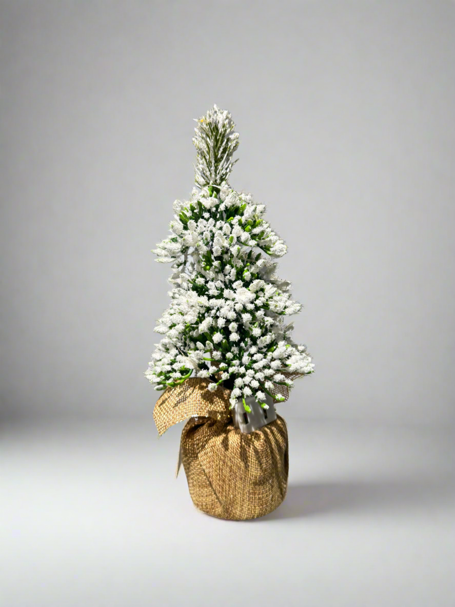 SNOW CHRISTMAS TREE 40 CM WITH WARM LIGHT  UKH-6-1-0825-85