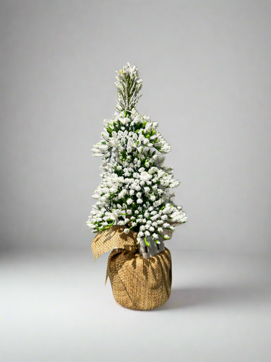 SNOW CHRISTMAS TREE 40 CM WITH WARM LIGHT  UKH-6-1-0825-85