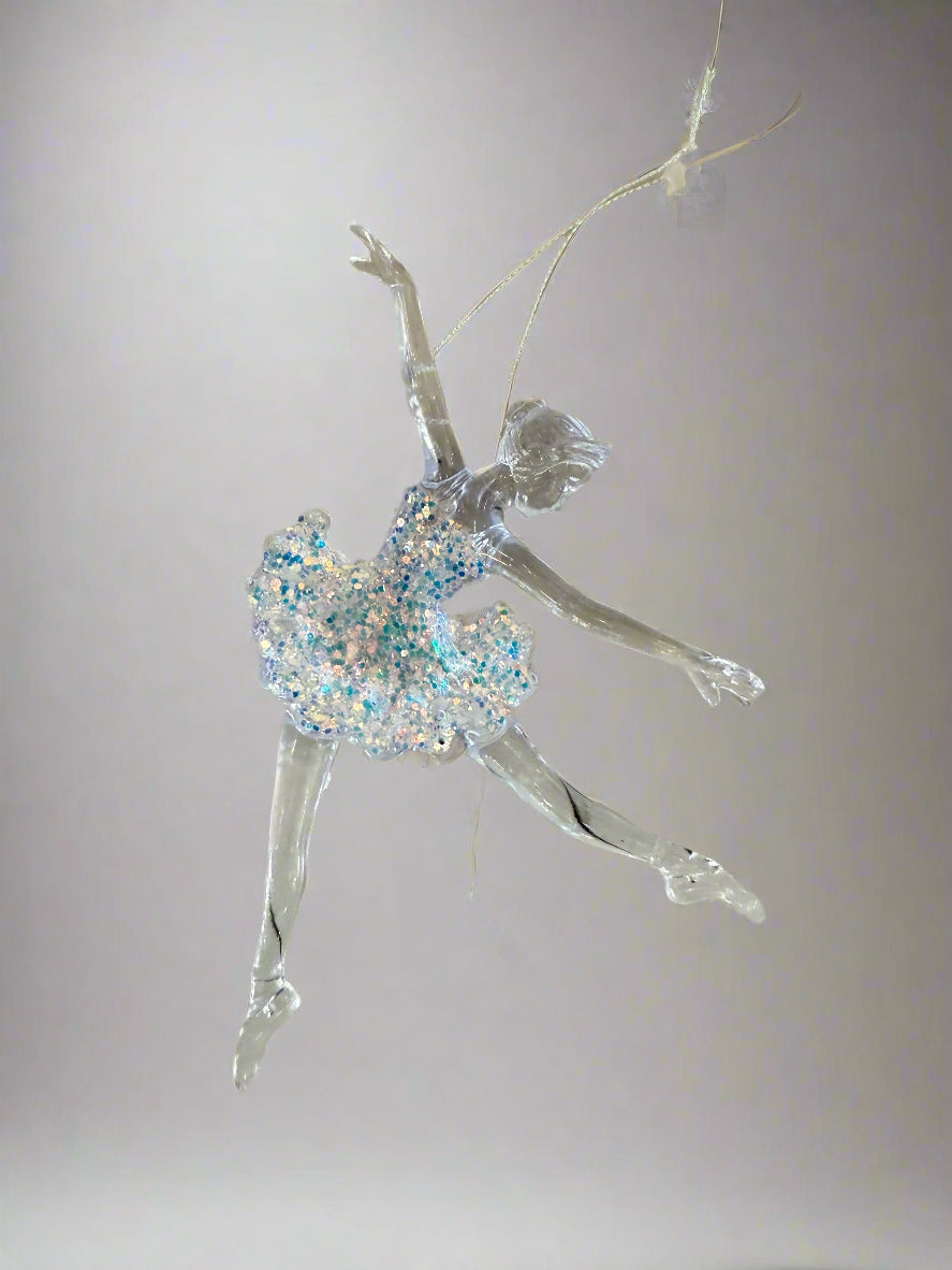 ANGEL SILVER GLITTER TREE DECOR 3 COLORS UKH-5-7-0825-89