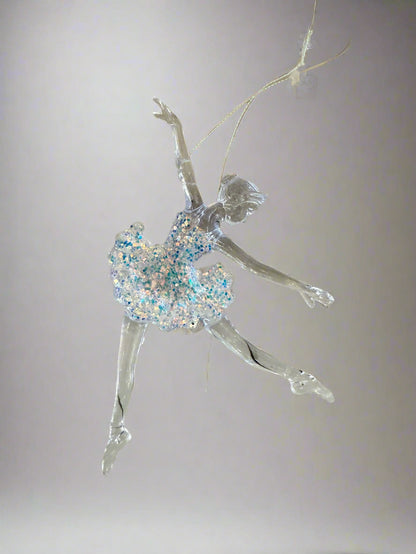 ANGEL SILVER GLITTER TREE DECOR 3 COLORS UKH-5-7-0825-89