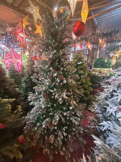 SNOW FROSTED WITH BIG CONES 8 FEET 1591 TIPS UKH-44-22-0825-14