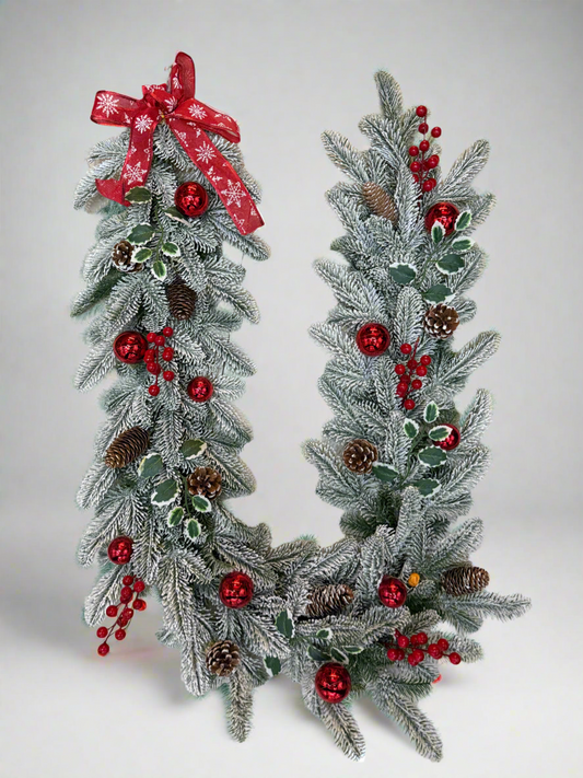 SNOW GARLAND WITH DECORATIONS 180 CM UKH-6-6-0825-8