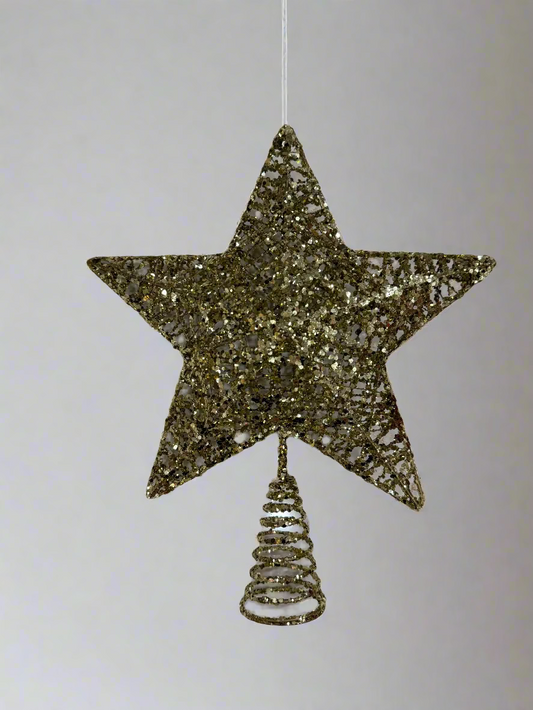 TREE TOPPER GOLD AND RED METAL 29 CM UKH-8-6-0825-2