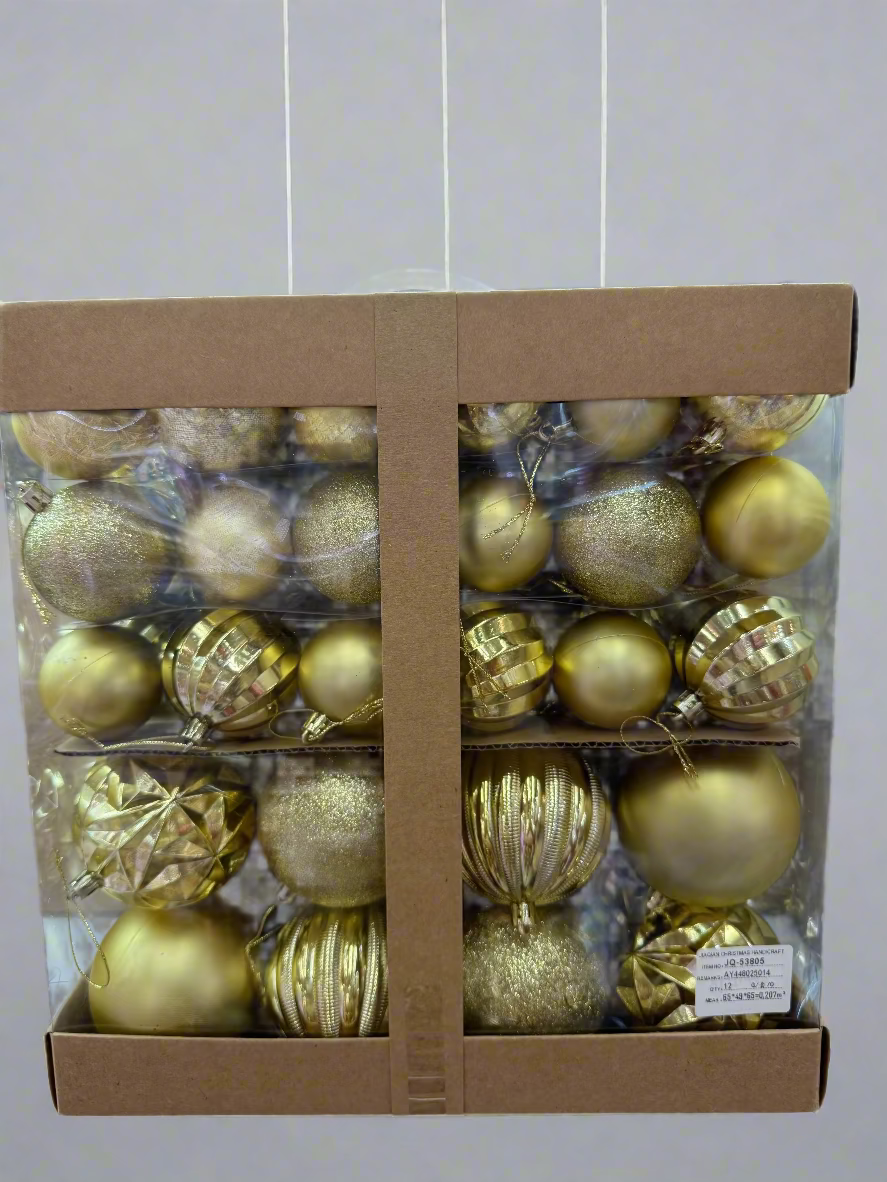 ASSORTED TREE DECORATION 70 PCS BOX SILVER UKH-23-23-0825-96