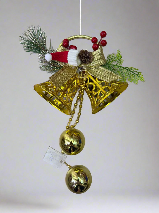 CHRISTMAS BELLS DECORATION RED GOLD UKH-23-67-0825-60