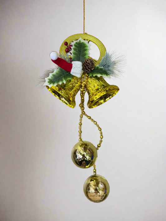 CHRISTMAS BELLS DECORATION RED GOLD UKH-23-68-0825-65