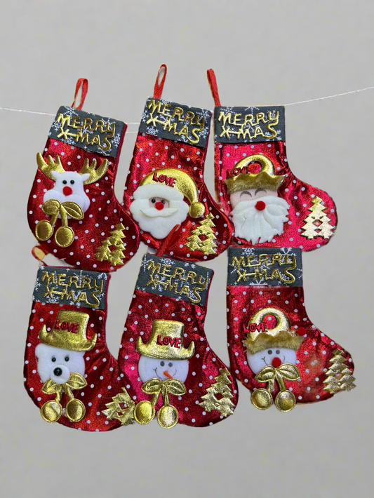 CHRISTMAS STOCKINGS TREE DECORATION UKH-23-106-0825-11