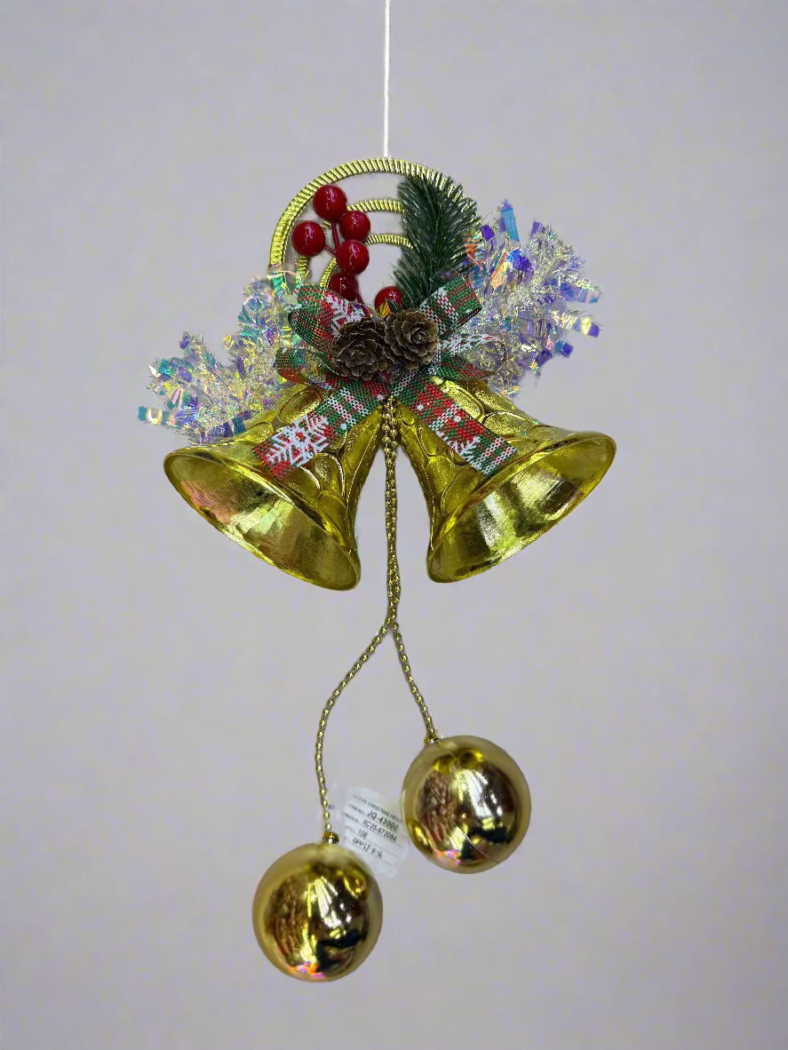 CHRISTMAS BELLS DECORATION 40 CM RED GOLD UKH-23-111-0825-61