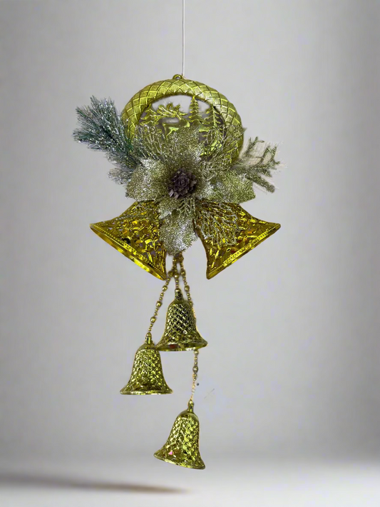 CHRISTMAS BELLS DECORATION 40 CM RED GOLD UKH-23-115-0825-63