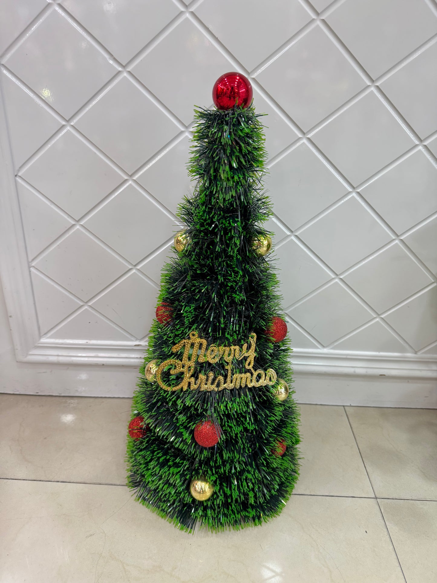 CHRISTMAS CONE TREE 2 FEET WITH DECOR UKH-24-5