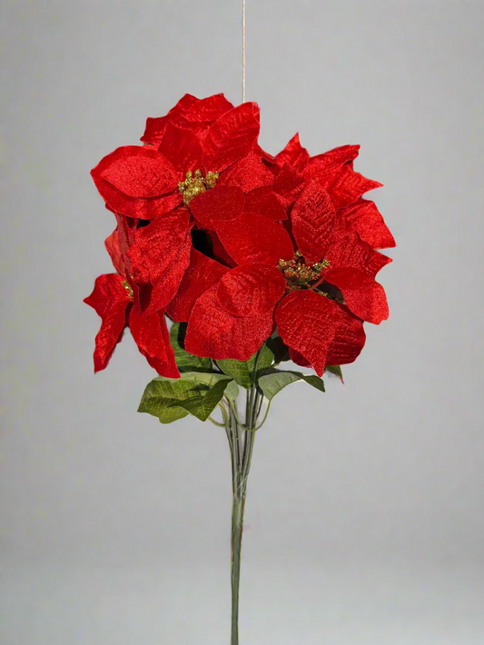 RED CHRISTMAS FLOWER BUNCH 20X45CM UKH-35-7-0825-6