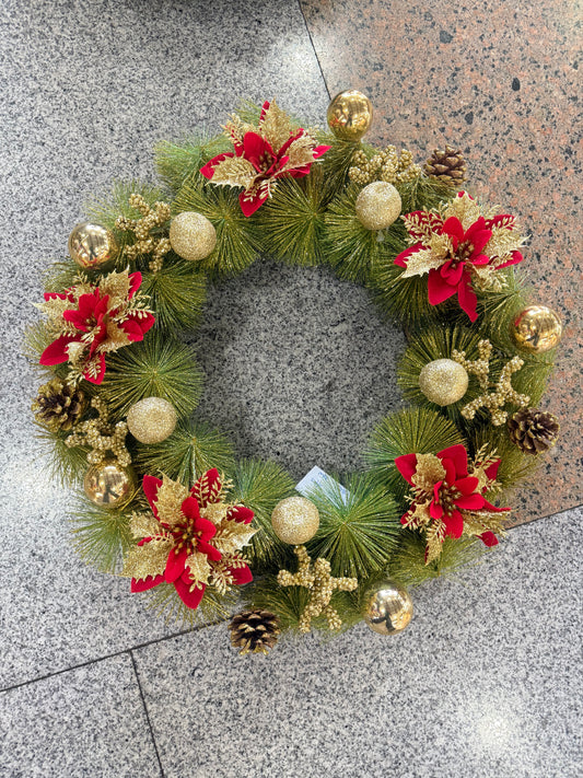 CHRISTMAS WREATH 50CM UKH-38-1-0825-17