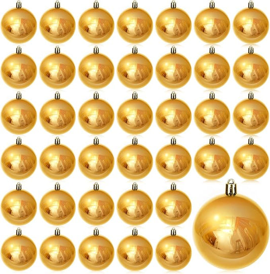 CHRISTMAS 7CM 20 PCS BOX MATTE BAUBLES GOLD UKH-17-2-0825-6
